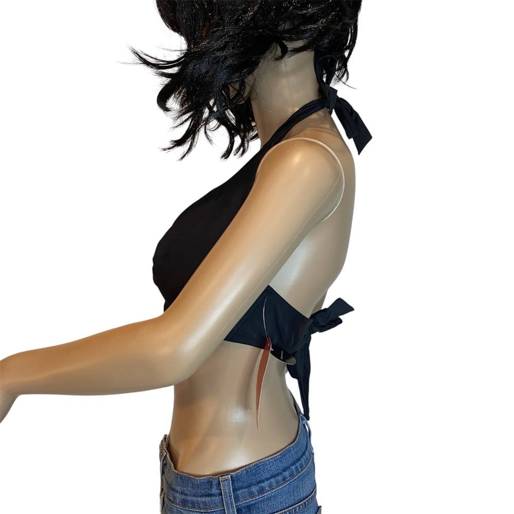 Shapermint Essentials Full Coverage Halter Bikini Top Only Black Size Large NWT - Picture 4 of 11